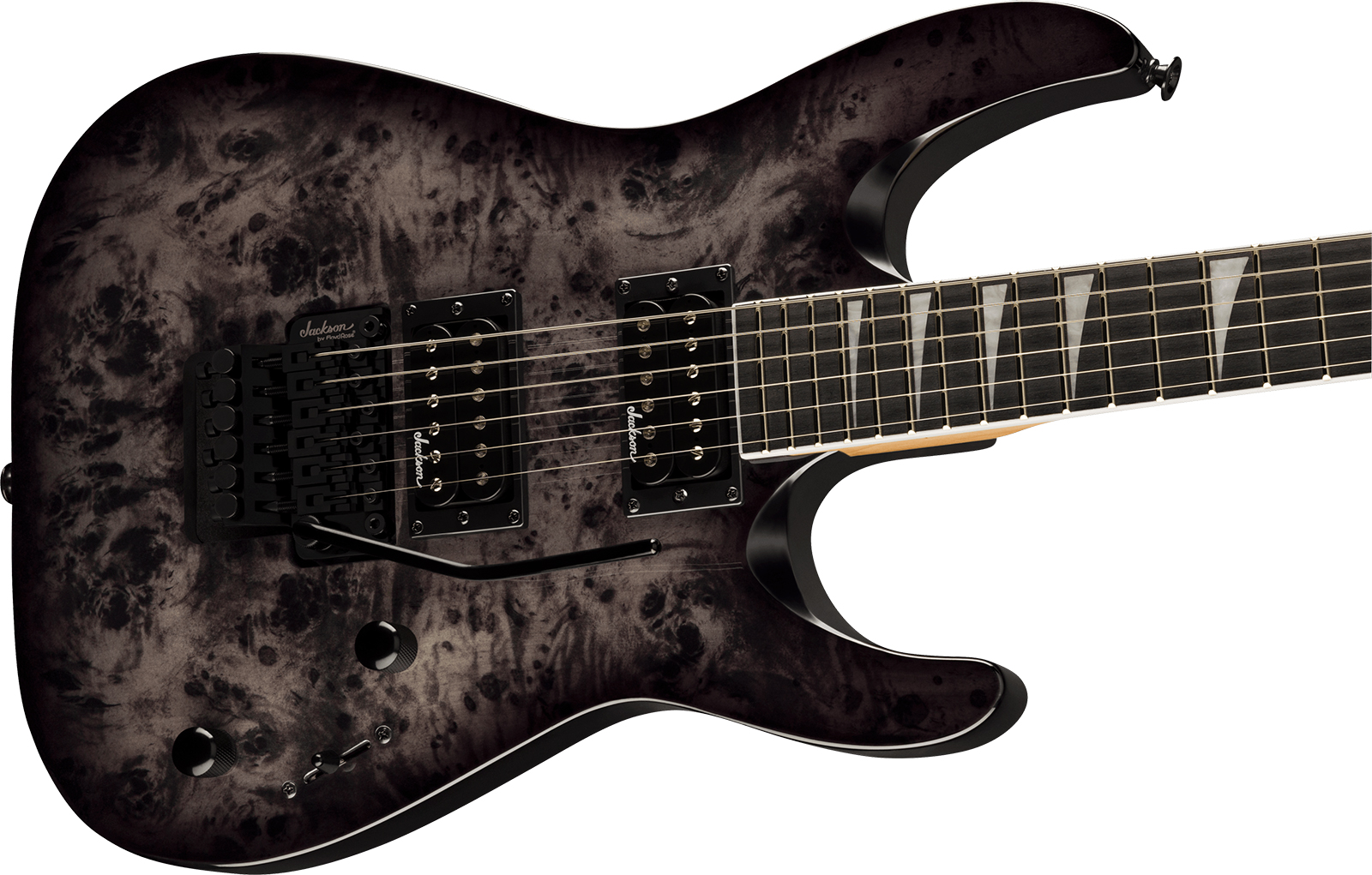 Jackson Dinky Js32 Dkap 2h Fr Ama - Transparent Black - Guitare Électrique Forme Str - Variation 2