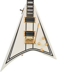 Guitare électrique métal Jackson CD1 LEGEND SERIES RHOAD LIMITED EDITION TREM HH EB - White with black bevels