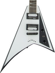 Guitare électrique métal Jackson Rhoads JS32T - White with black bevels