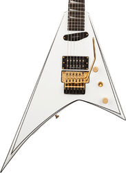 Guitare électrique métal Jackson Concept Rhoads RR24 HS - White with black pinstripes