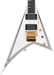 Guitare électrique métal Jackson RR24MG MJ Series Randy Rhoads - white with black pinstripes