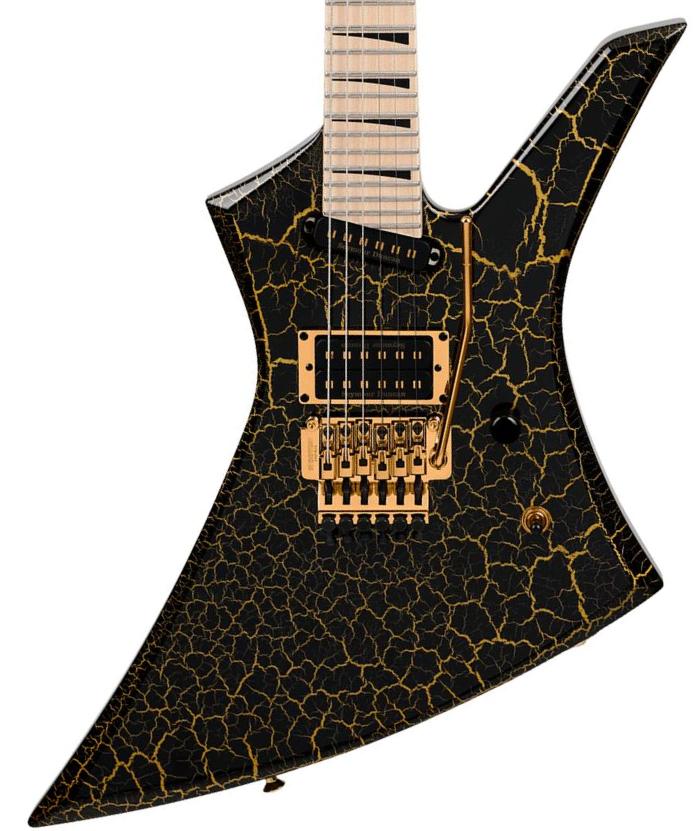 Guitare électrique métal Jackson Brandon Ellis Pro Plus Kelly KE27 - Gold Crackle