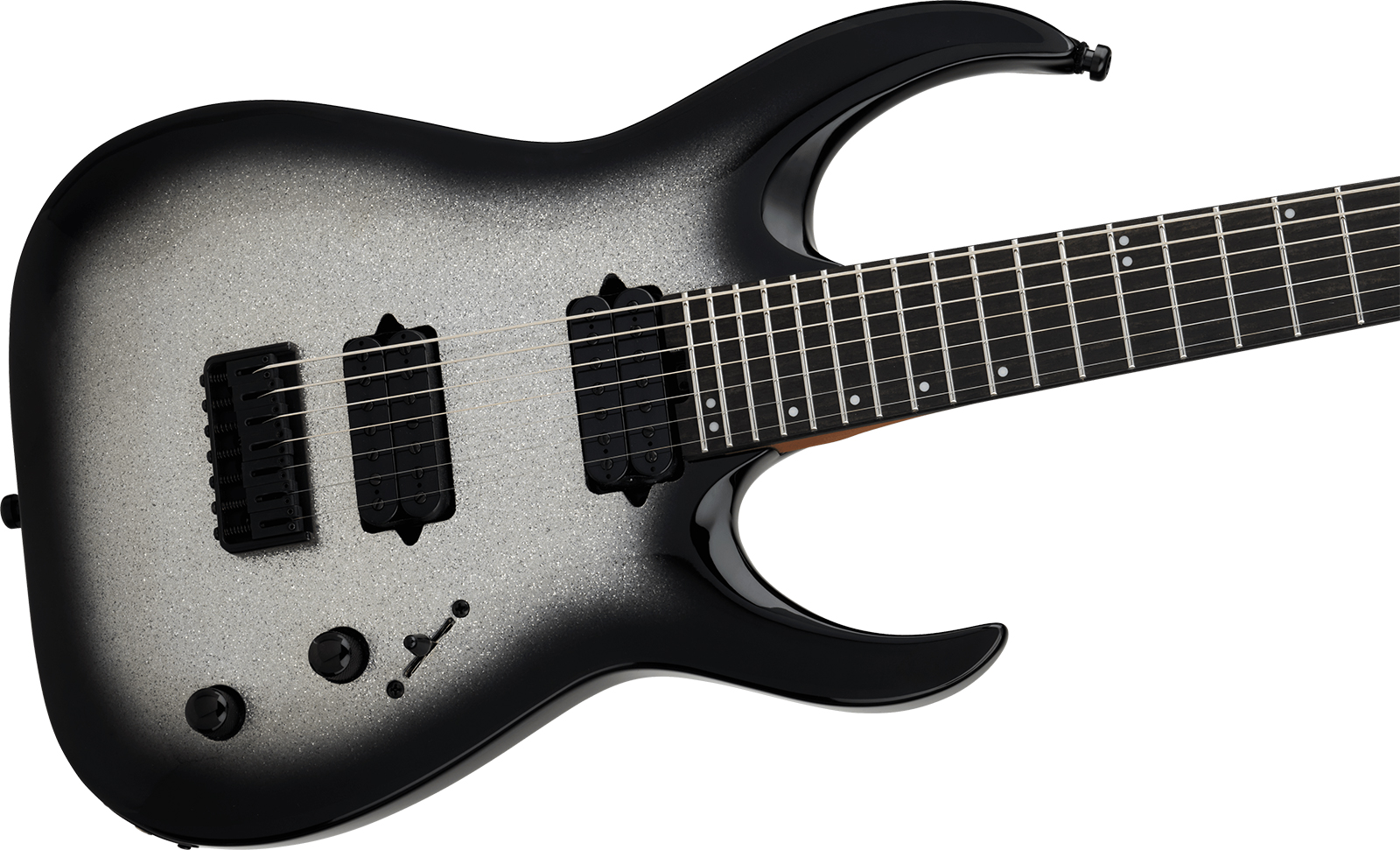 Jackson Misha Mansoor Juggernaut Ht7 Pro Signature 7c Baryton 2h Ht Eb - Silverburst Sparkle - Guitare Électrique Baryton - Variation 2