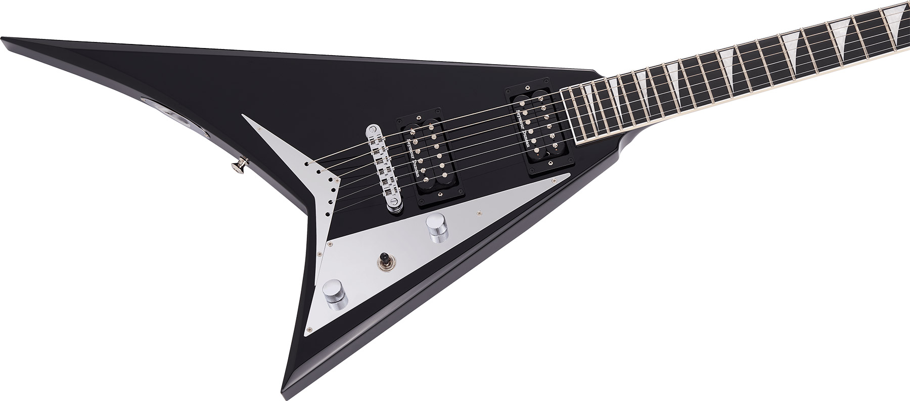 Jackson Rhoads Rrt Mj Jap 2h Seymour Duncan Ht Eb - Gloss Black - Guitare Électrique MÉtal - Variation 2