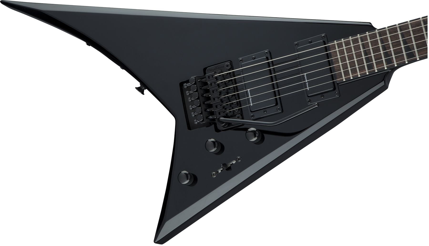 Jackson Rhoads Rrx24 2h Seymour Duncan Fr Lau - Gloss Black - Guitare Électrique MÉtal - Variation 2