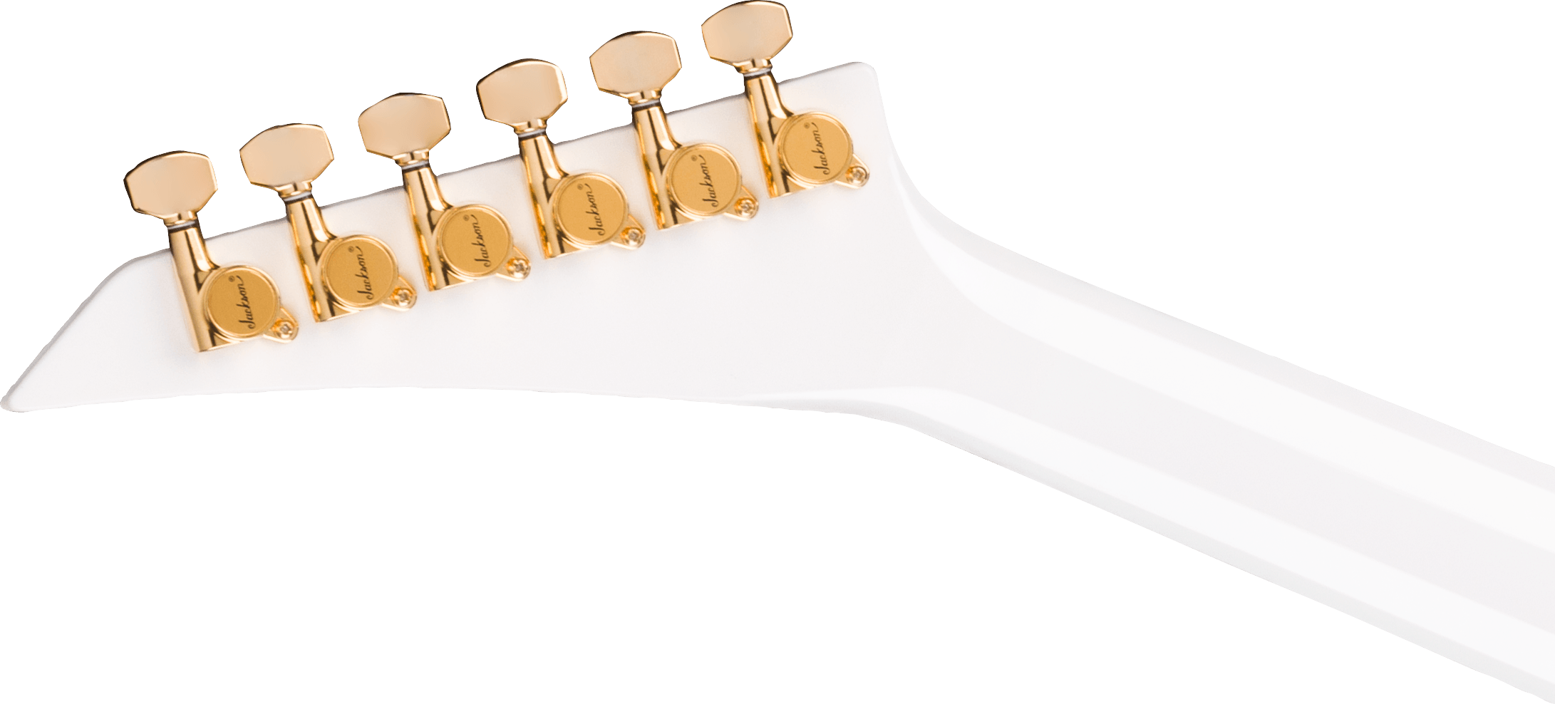 Jackson Rr24mg Mj Series Jap Fr Hh Eb - White With Black Pinstripes - Guitare Électrique MÉtal - Variation 5