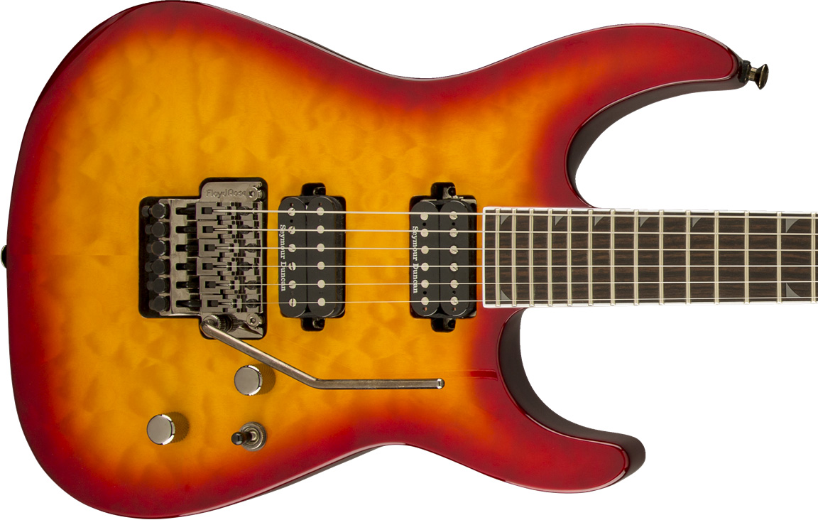 Jackson Soloist Sl2q Mah Pro Hh Seymour Duncan Fr Eb - Burnt Cherry Sunburst - Guitare Électrique Forme Str - Variation 2