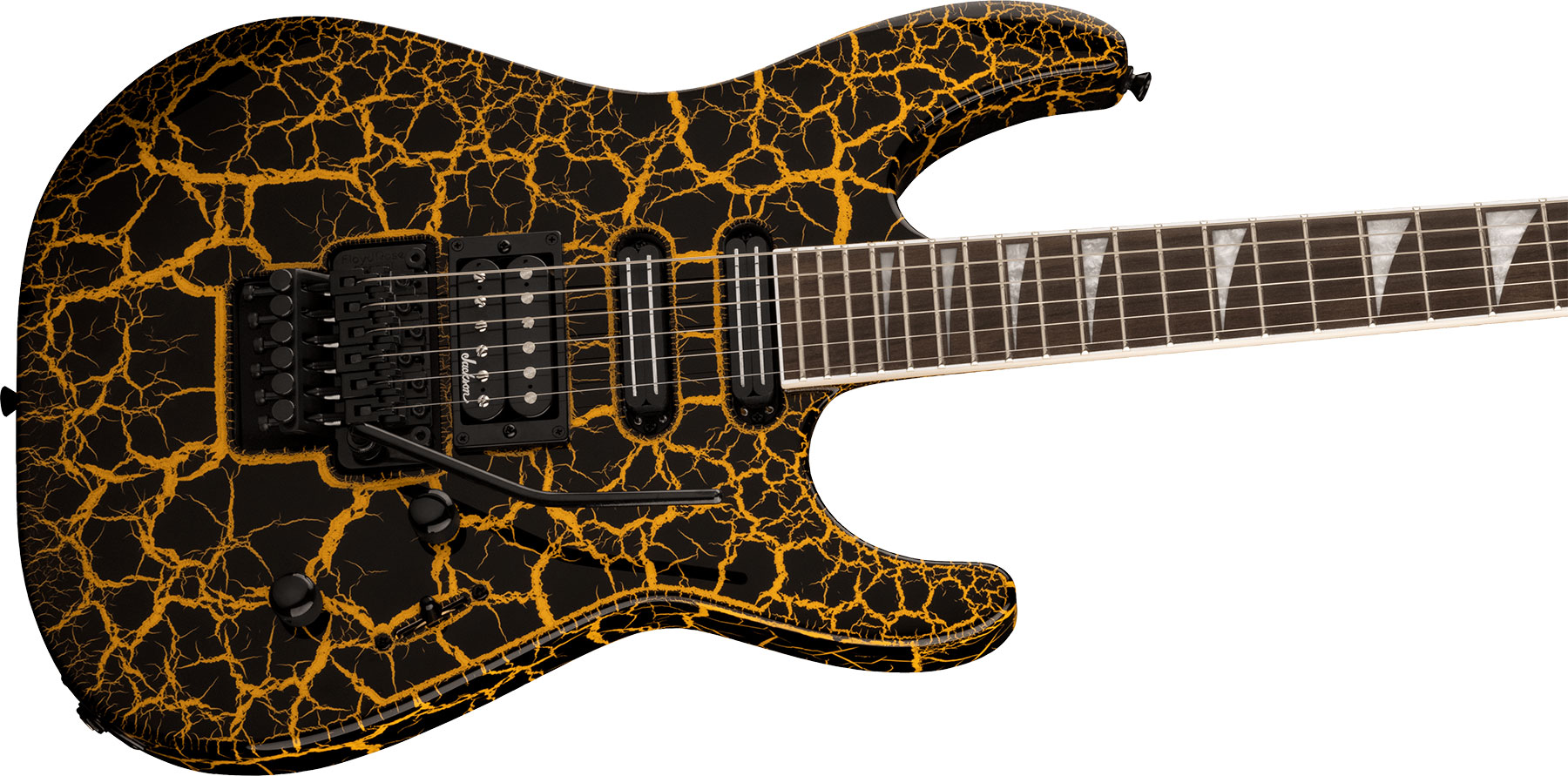 Jackson Soloist Sl3x Dx Hstst Fr Lau - Yellow Crackle - Guitare Électrique Forme Str - Variation 2