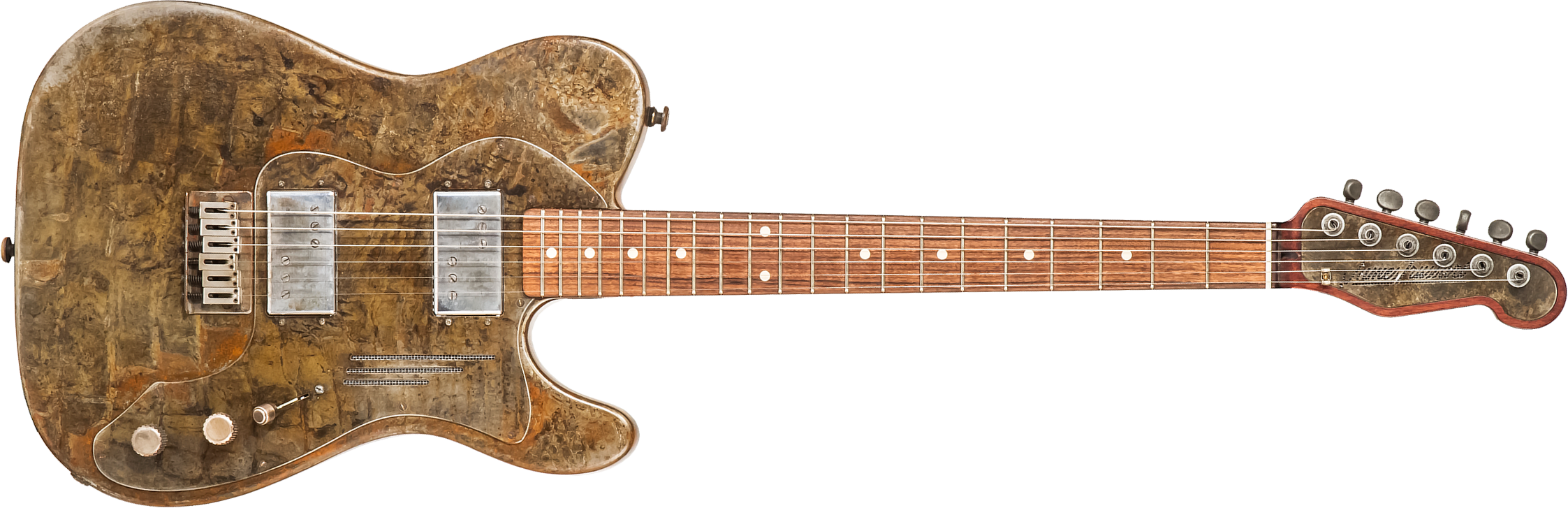 James Trussart Deluxe Steelguard Caster Perf. Back Wide Range 2h Rw Rusty #17148 - Rust O Matic - Guitare Électrique 1/2 Caisse - Main picture