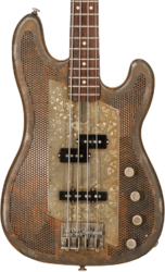 Basse électrique solid body James trussart SteelCaster Bass #19045 - Rust o matic african engraved