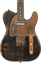 Guitare électrique forme tel James trussart SteelGuardCaster with Glaser B Bender #21062 - Rust o matic pinstriped black nitro