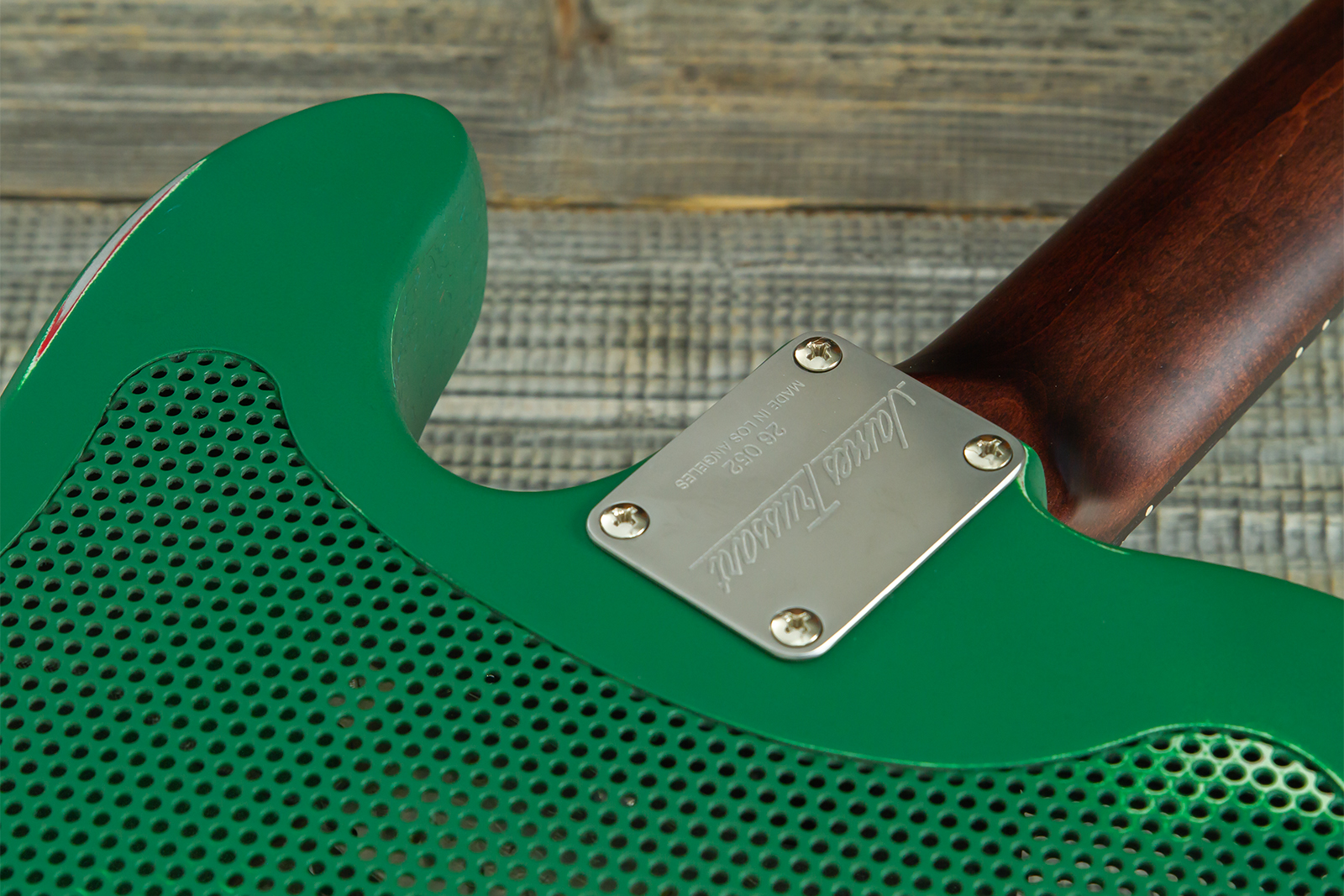 James Trussart Steelcaster Sh Ht Rw #26052 - Red Star Holey Gator Pickguard - Guitare Électrique 1/2 Caisse - Variation 13