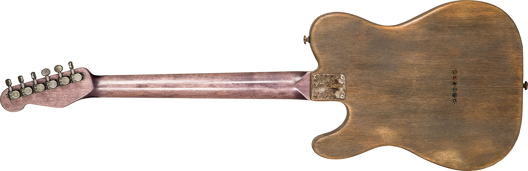 James Trussart Steelguard Caster Sugar Pine Sh Eb #18035 - Rust O Matic Gator Grey Driftwood - Guitare Électrique Forme Tel - Variation 1