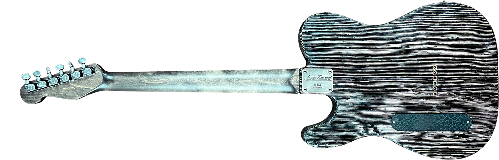 James Trussart Steeltopcaster Sh Ht Mn #12204 - Rusty Engraved Snake Skin - Guitare Électrique Forme Tel - Variation 2