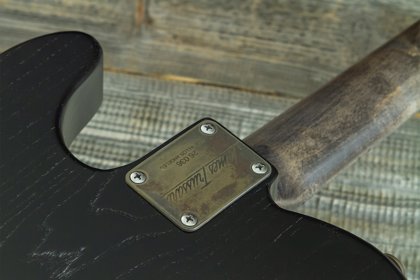 James Trussart Steeltopcaster Sh Ht Mn #26036 - Rust & Black Paisley Engraved - Guitare Électrique Forme Tel - Variation 9