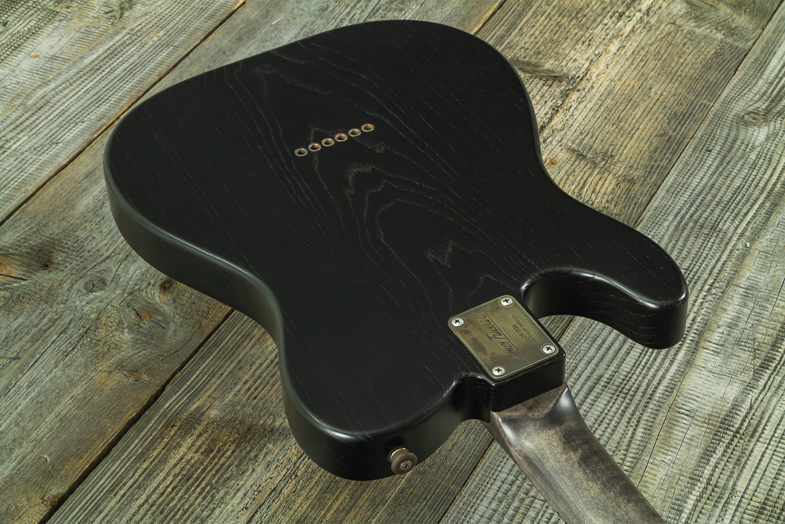 James Trussart Steeltopcaster Sh Ht Mn #26036 - Rust & Black Paisley Engraved - Guitare Électrique Forme Tel - Variation 8
