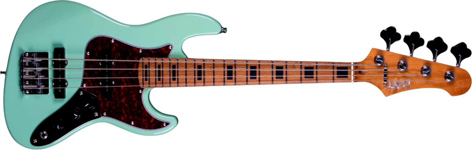 Jet Guitars Jjb300 Travel Sfg Shsc Mn - Sea Foam Green - Basse Électrique Voyage - Main picture