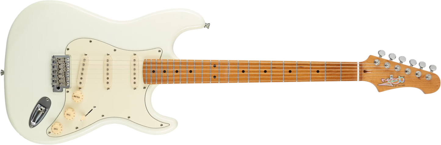 Jet Guitars Js300 Ow 3s Trem Mn - Olympic White - Guitare Électrique Forme Str - Main picture