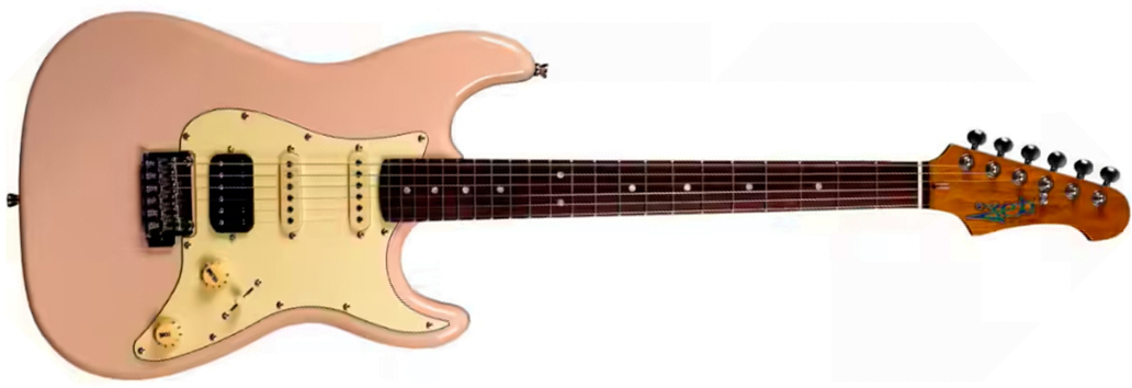 Jet Guitars Js400 Pk R Hss Trem Rw - Shell Pink - Guitare Électrique Forme Str - Main picture