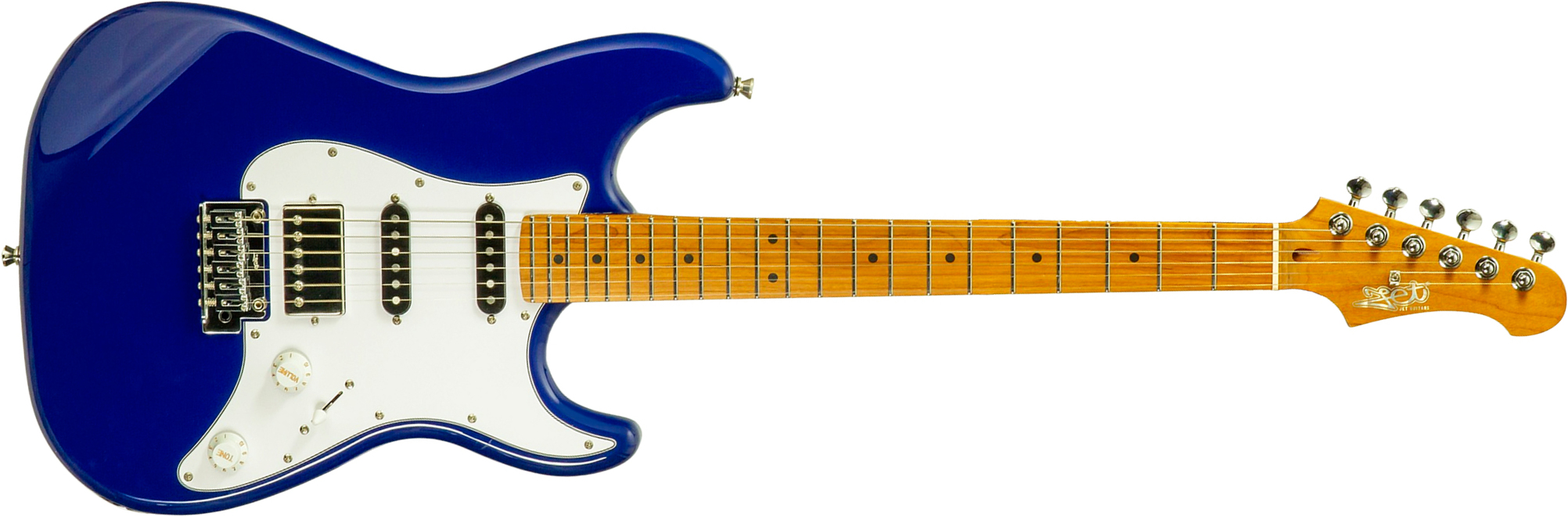 Jet Guitars Js480 Db Ltd Hss Trem Mn - Daytona Blue - Guitare Électrique Forme Str - Main picture