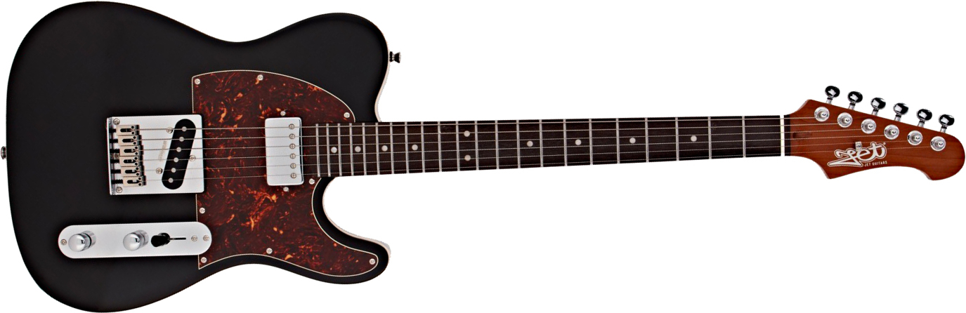 Jet Guitars Jt350 Bk R Hs Ht Rw - Black - Guitare Électrique Forme Tel - Main picture