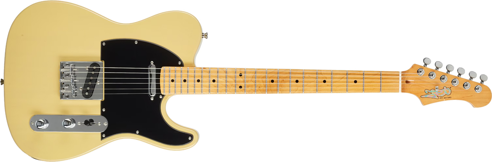 Jet Guitars Jt350 Bsc 2s Ht Mn - Butterscotch - Guitare Électrique Forme Tel - Main picture