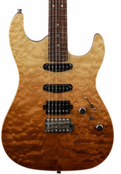 Guitare électrique forme str Jet guitars Elite JS-45 - Fireburst flame