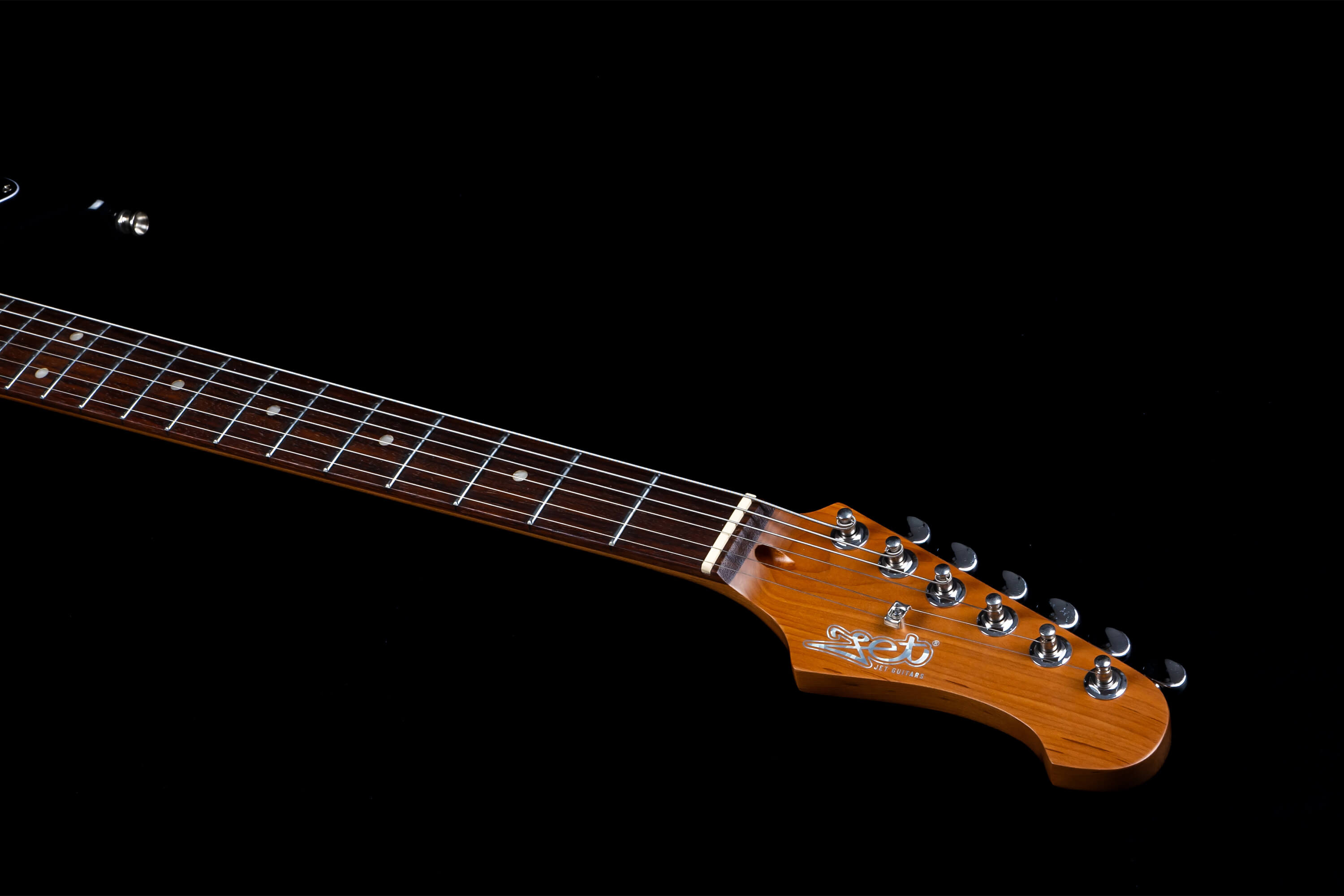 Jet Guitars Jj 350 Baritone Ht H P-90 Rw - Moonburst Lunar Eclipse - Guitare Électrique Baryton - Variation 4