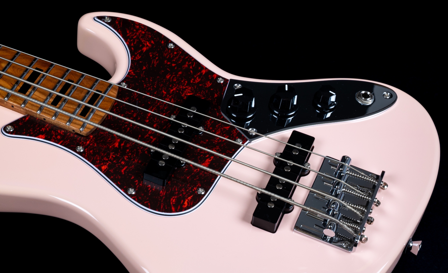 Jet Guitars Jjb300 Travel Pk Shsc Mn - Pink - Basse Électrique Voyage - Variation 3