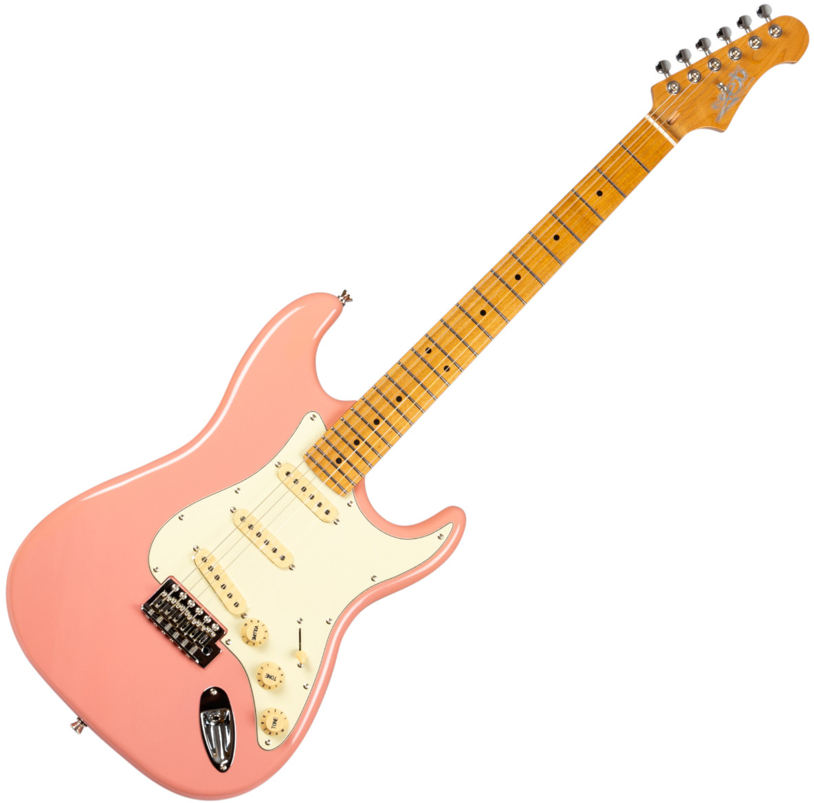 Jet Guitars Js300 Bgd 3s Trem Mn - Burgundy Pink - Guitare Électrique Forme Str - Variation 1