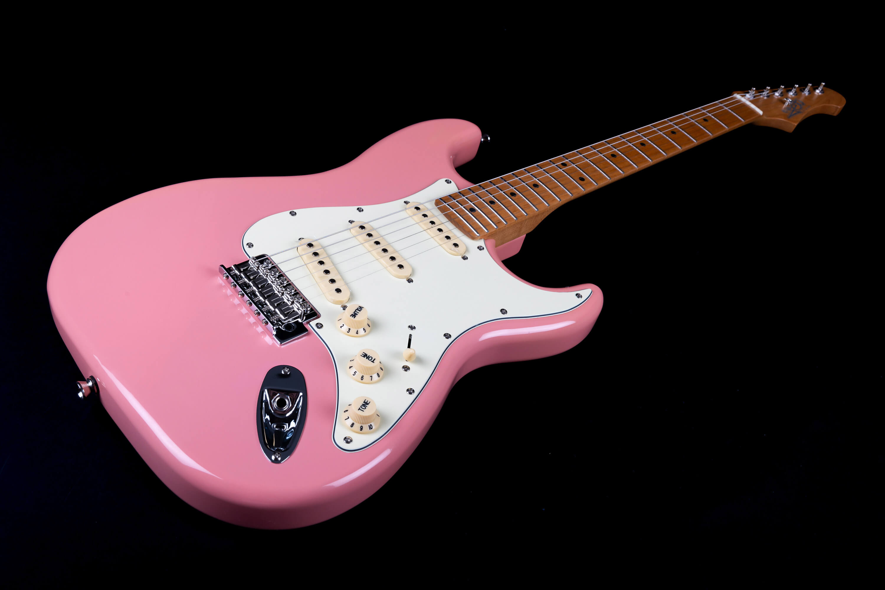 Jet Guitars Js300 Bgd 3s Trem Mn - Burgundy Pink - Guitare Électrique Forme Str - Variation 3
