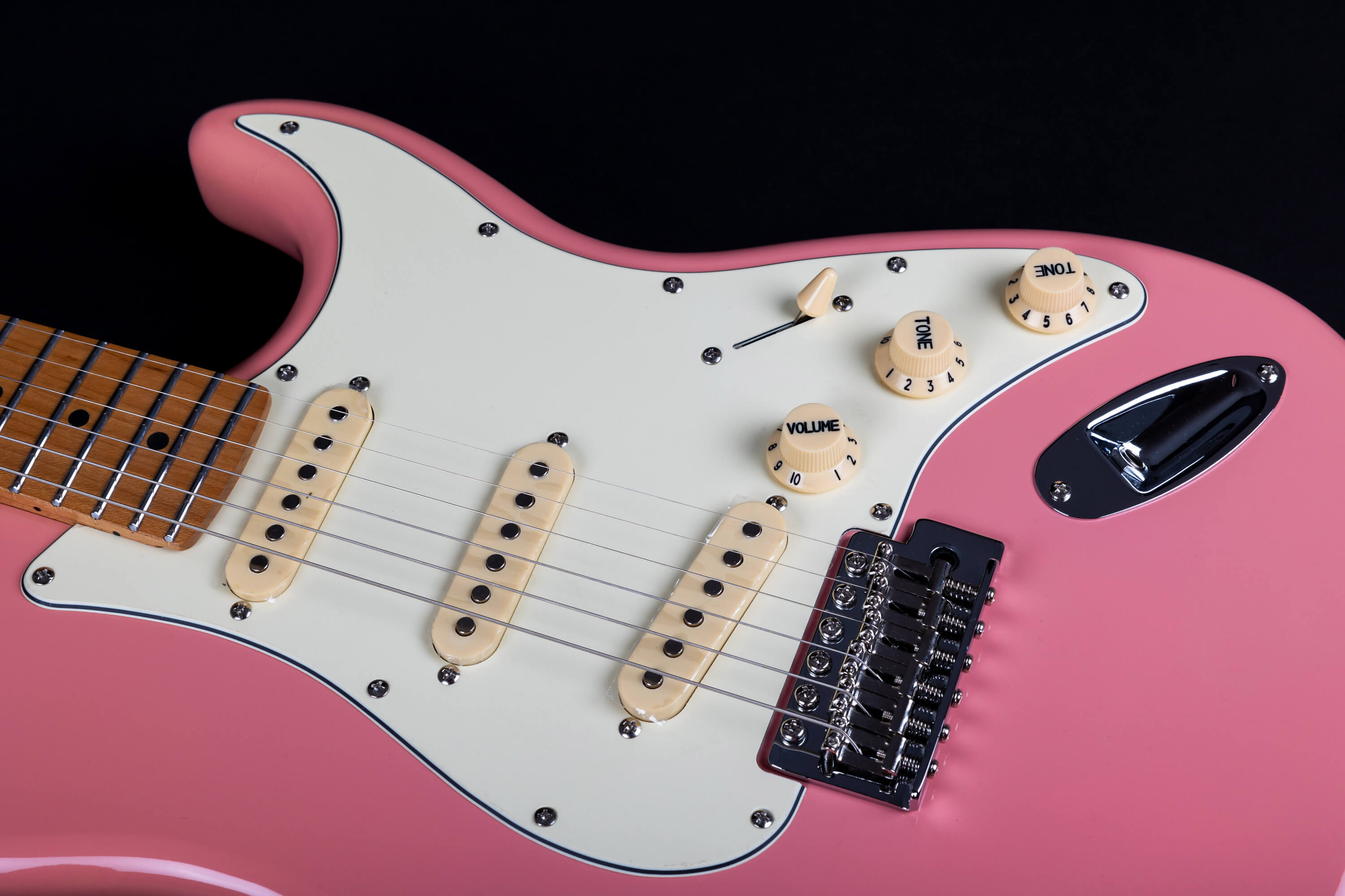 Jet Guitars Js300 Bgd 3s Trem Mn - Burgundy Pink - Guitare Électrique Forme Str - Variation 4