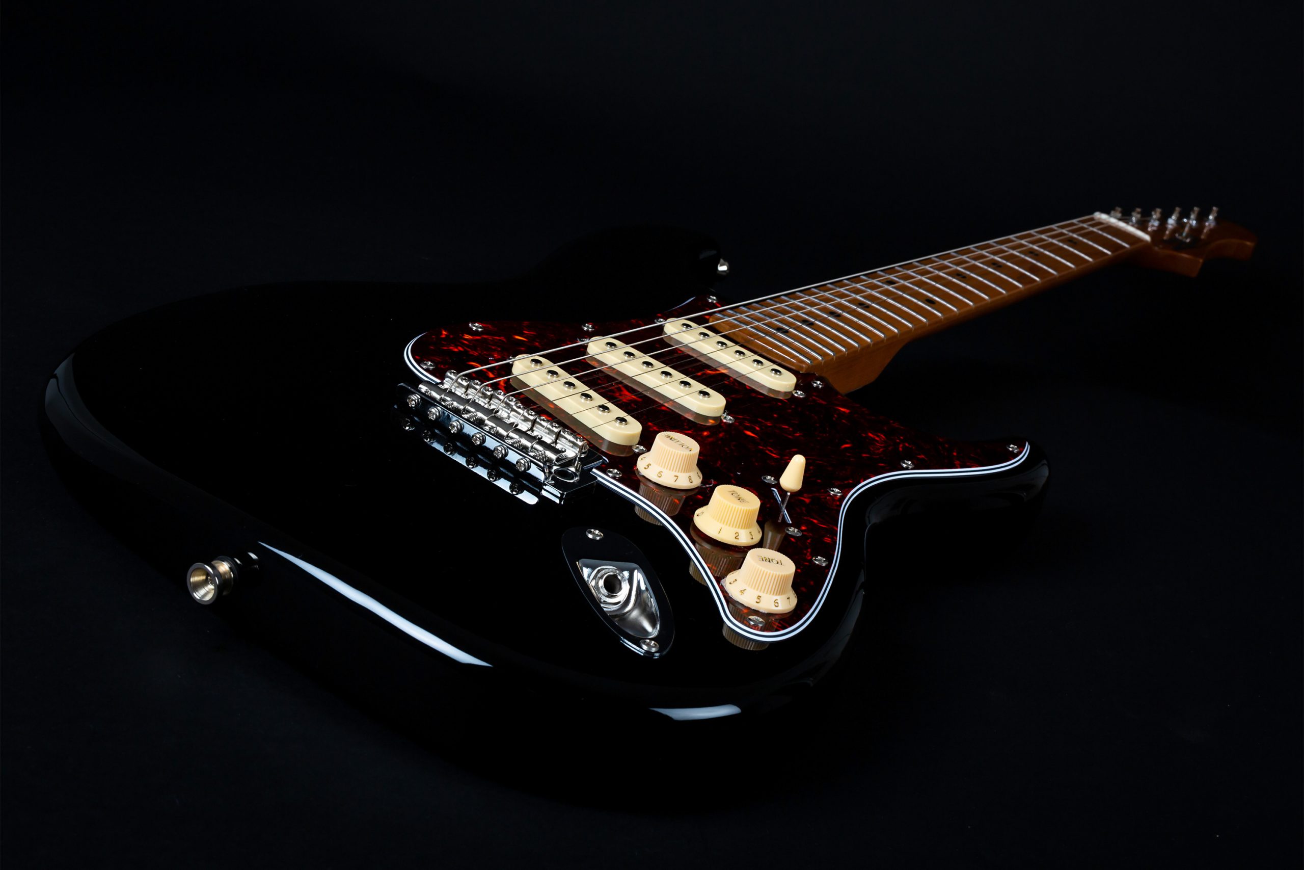 Jet Guitars Js300 Bl 3s Trem Mn - Black - Guitare Électrique Forme Str - Variation 2