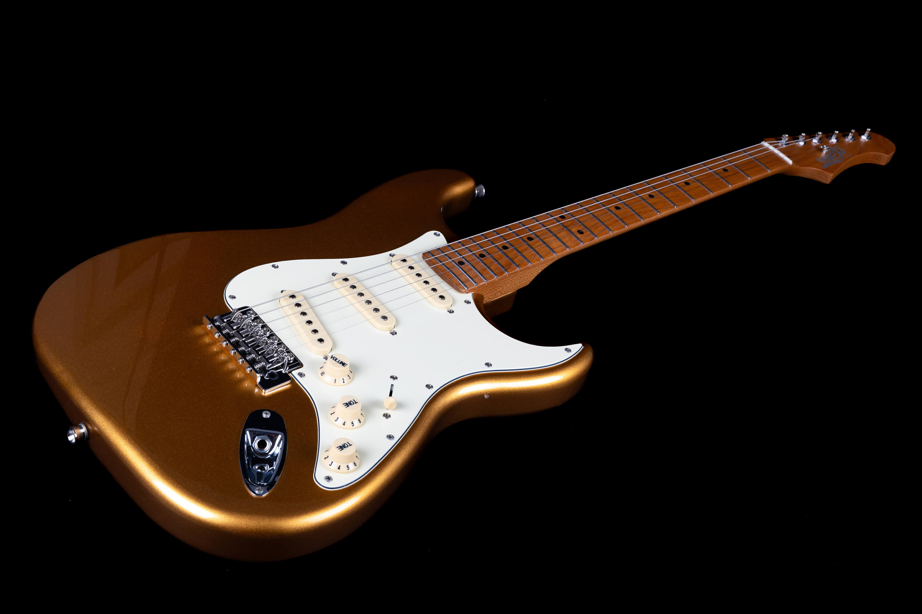 Jet Guitars Js300 Gd 3s Trem Mn - Gold - Guitare Électrique Forme Str - Variation 2