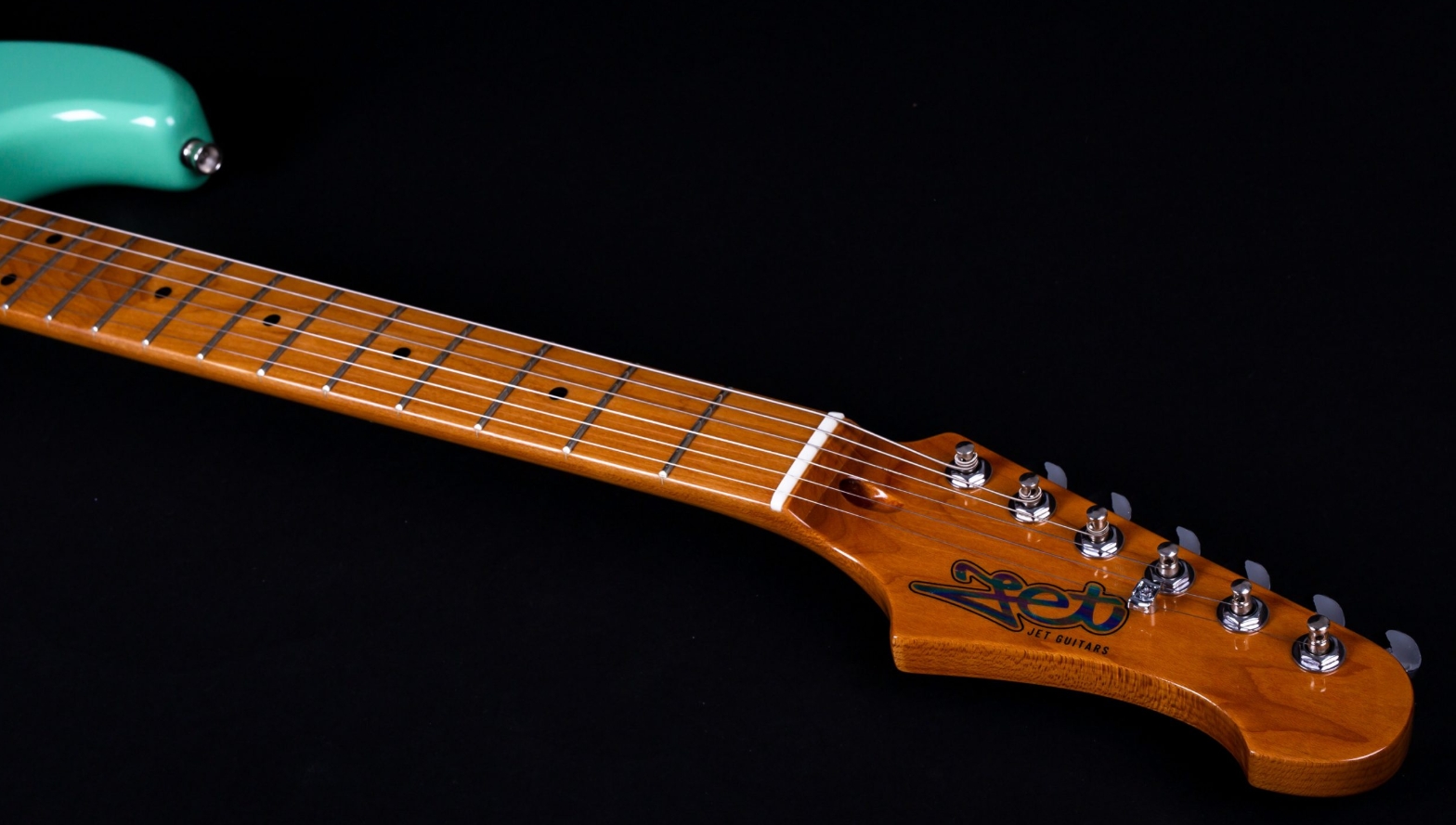 Jet Guitars Js400 Sg Lh Gaucher Hss Trem Mn - Sea Foam Green - Guitare Électrique Forme Str - Variation 4