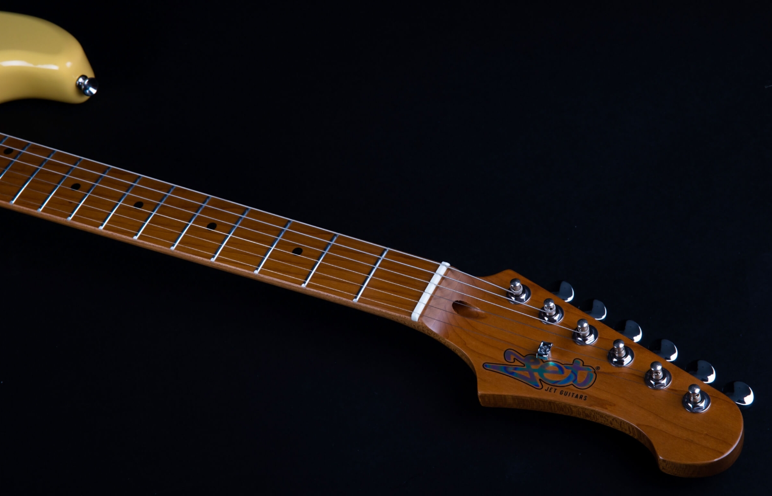 Jet Guitars Js400 Vyw Hss Trem Mn - Vintage Yellow - Guitare Électrique Forme Str - Variation 4