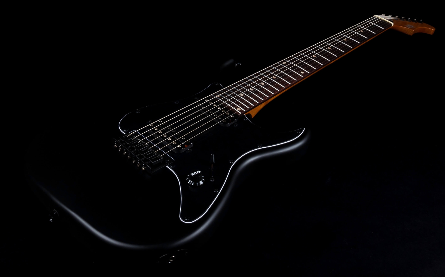 Jet Guitars Js407 Mbk 7c Baryton 2h Ht Rw - Matt Black - Guitare Électrique Baryton - Variation 2