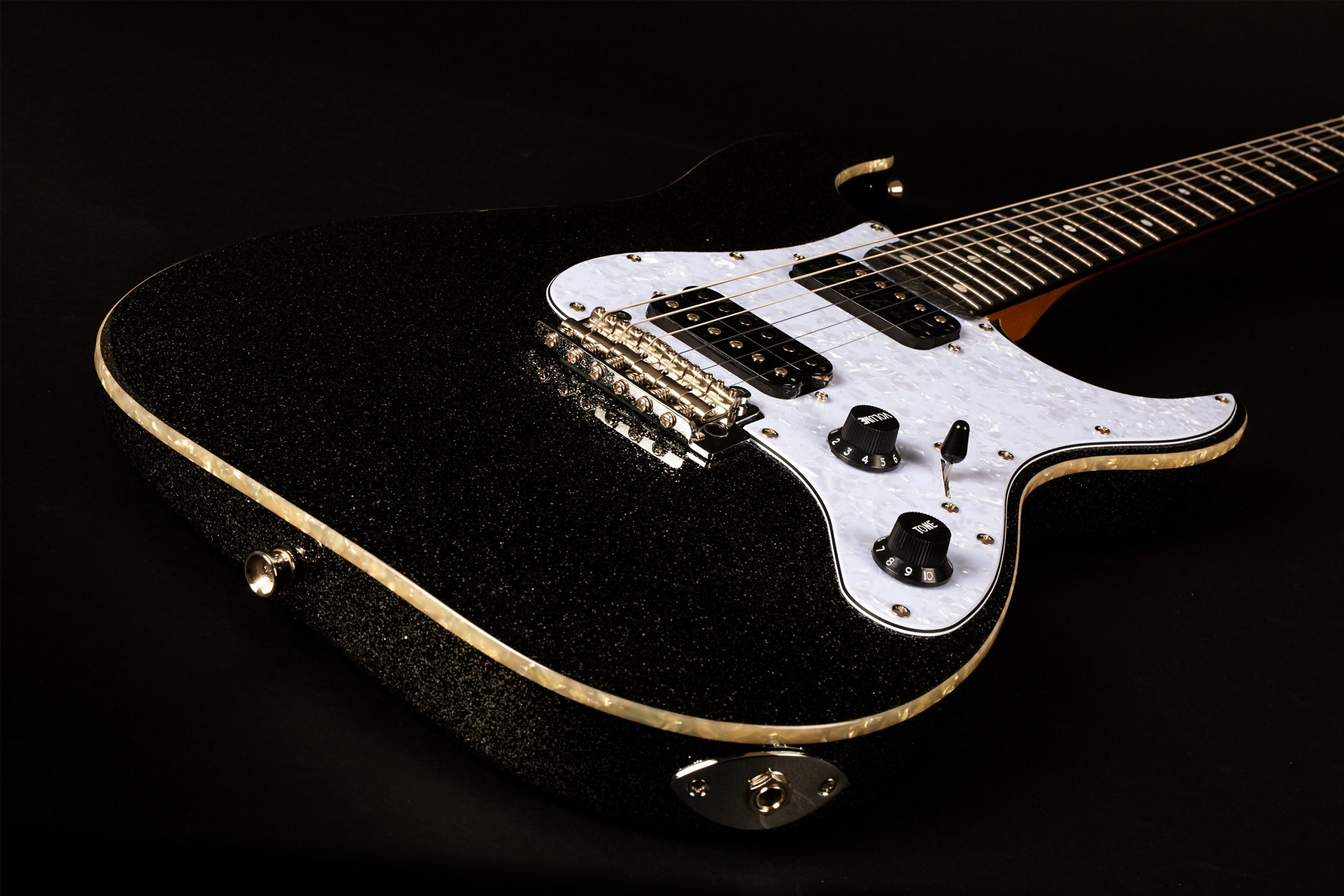 Jet Guitars Js500 Bls 2h Trem Eb - Black Sparkle - Guitare Électrique Forme Str - Variation 2