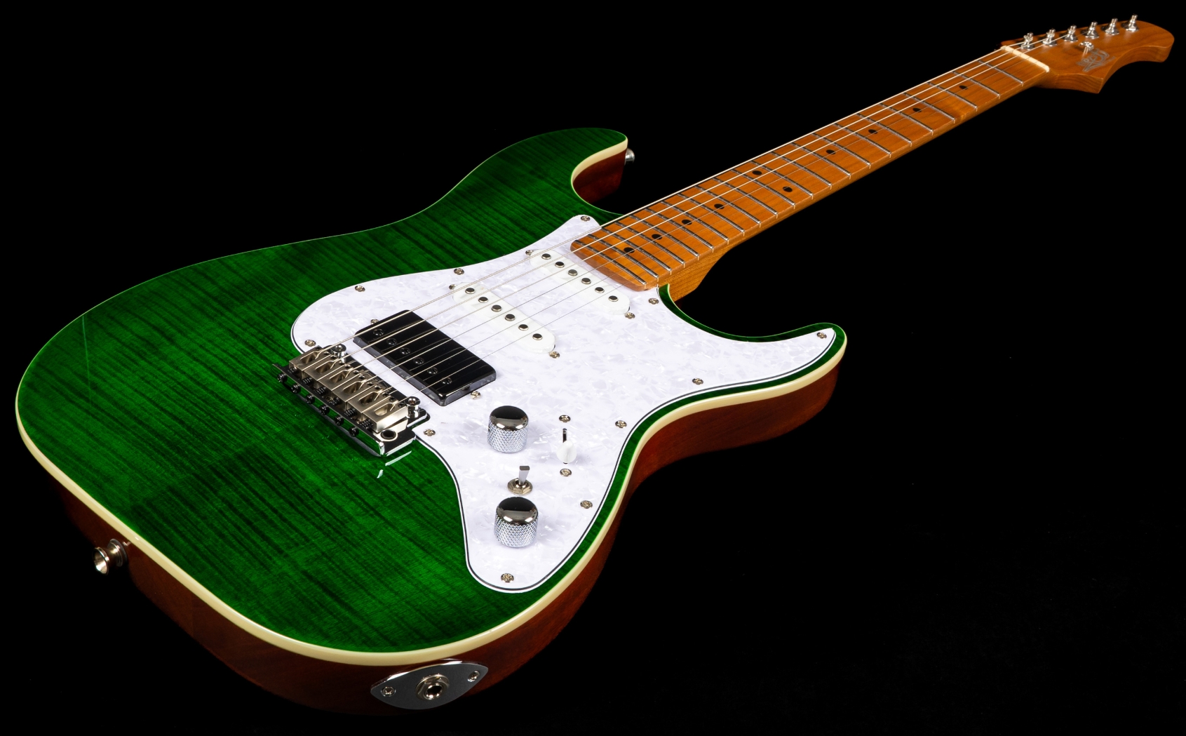 Jet Guitars Js600 Tgr Trem Hss Mn - Transparent Green - Guitare Électrique Forme Str - Variation 2