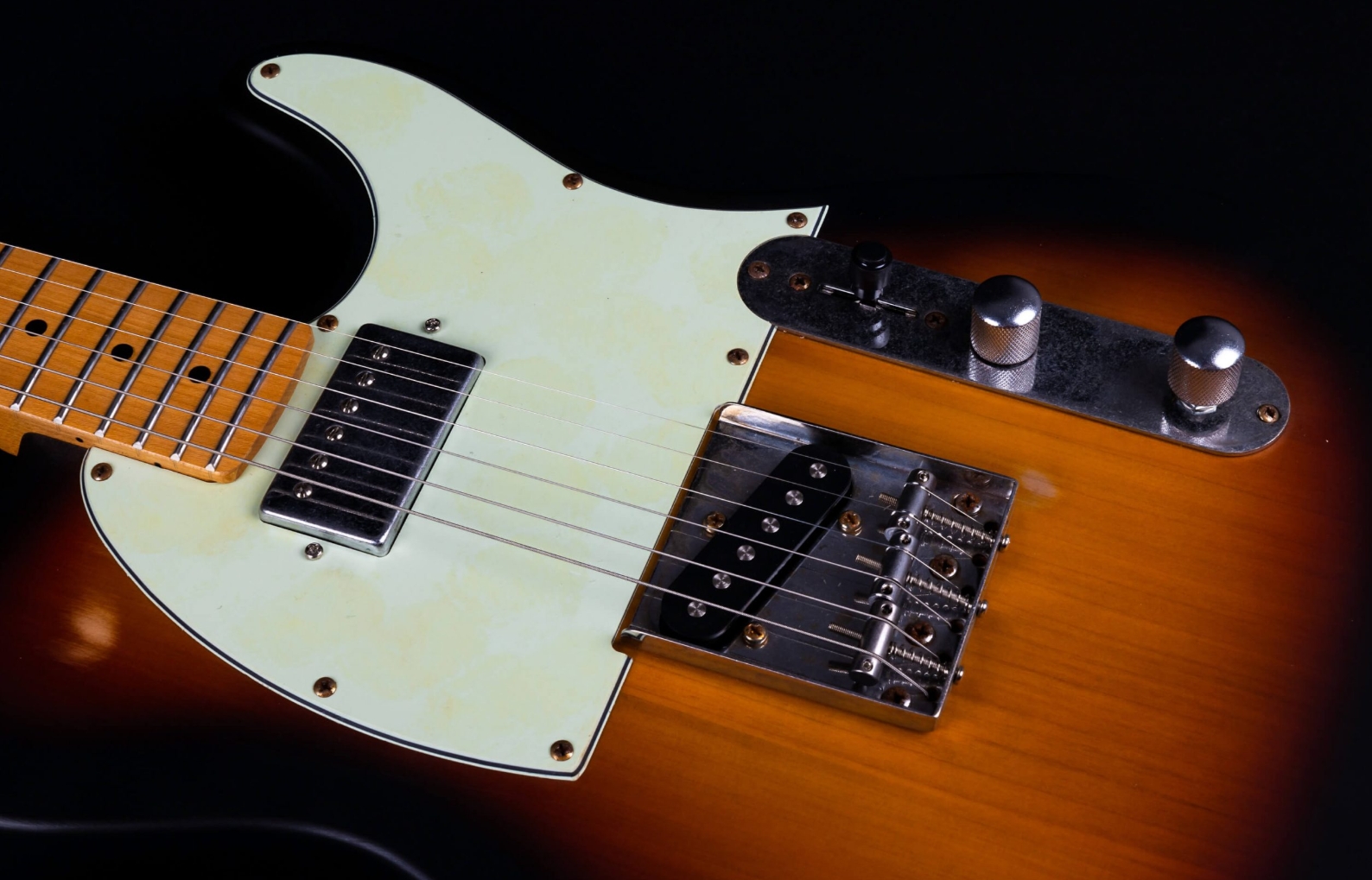 Jet Guitars Jt350 Rlc Sh Ht Mn - Sunburst Distressed - Guitare Électrique Forme Tel - Variation 3