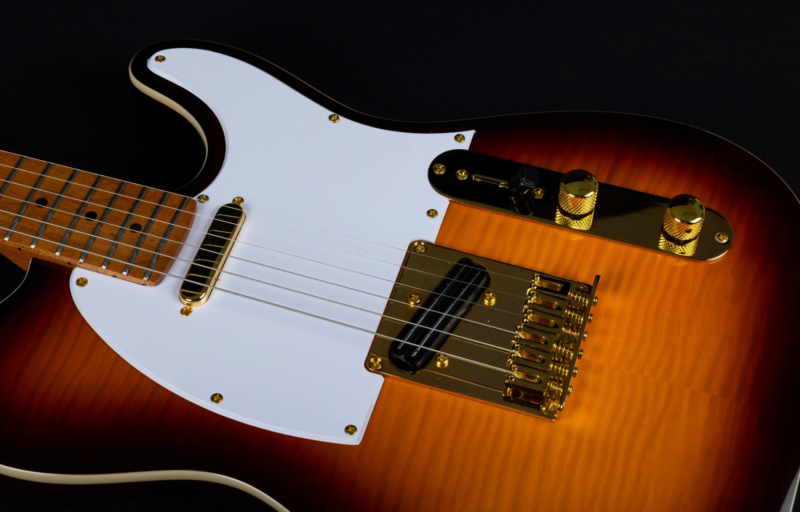 Jet Guitars Jt600 Bs G Hs Ht Gh Mn - Tobacco Burst - Guitare Électrique Forme Tel - Variation 4