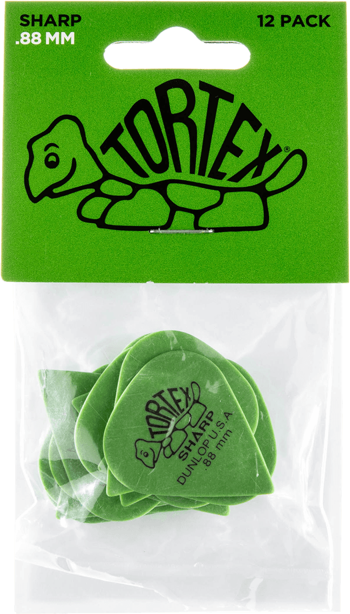 Jim Dunlop Tortex Sharp - 0.88mm Pack De 12 - MÉdiator & Onglet - Main picture