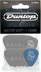 Médiator & onglet Jim dunlop Gator Grip 417 1.14mm Set (x12)