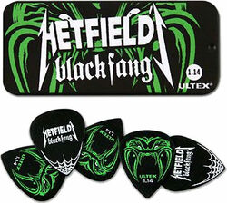 Médiator & onglet Jim dunlop Picks James Hetfield Blackfang Ultex 1.14mm Tin Set