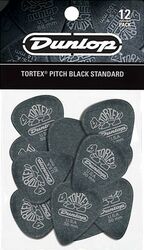 Médiator & onglet Jim dunlop Tortex Pitch Black 488 1.14mm Set (x12)