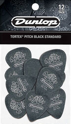 Médiator & onglet Jim dunlop Tortex Pitch Black 488 73mm Set (x12)