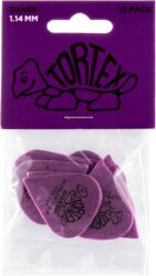 Médiator & onglet Jim dunlop 412P114 Tortex Sharp Pack de 12 - 1.14mm