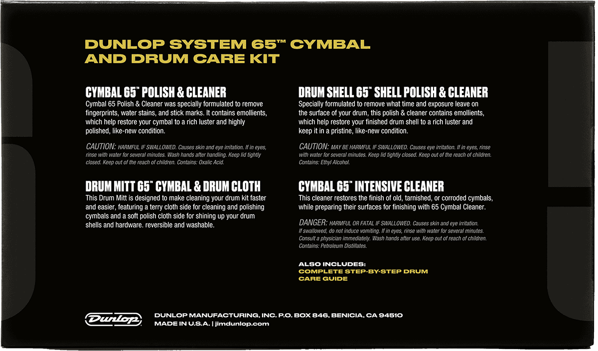 Jim Dunlop Cymbal And Drum Care Kit - Produits D'entretien Batterie - Variation 2
