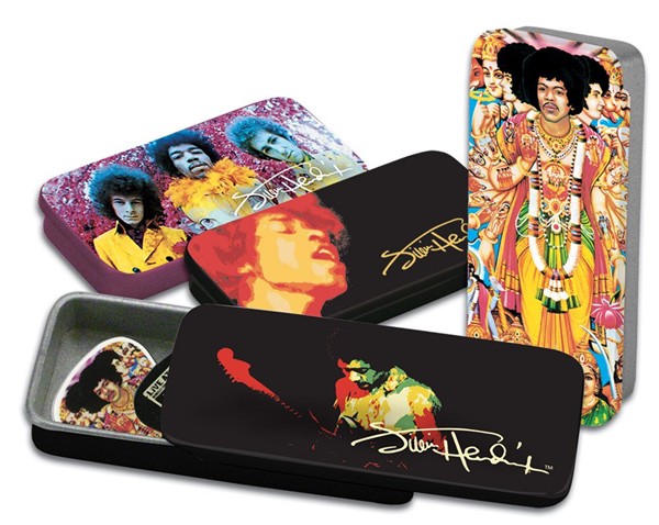 Jim Dunlop Jh-pt06m - Lot De 12 Jimi Hendrix Silver Portrait - MÉdiator & Onglet - Variation 2