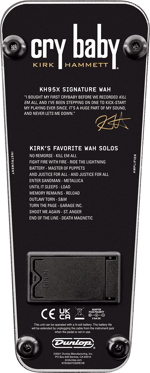 Jim Dunlop Kirk Hammett Collection Wah Kh95x Ltd Signature - PÉdale Wah / Filtre - Variation 4